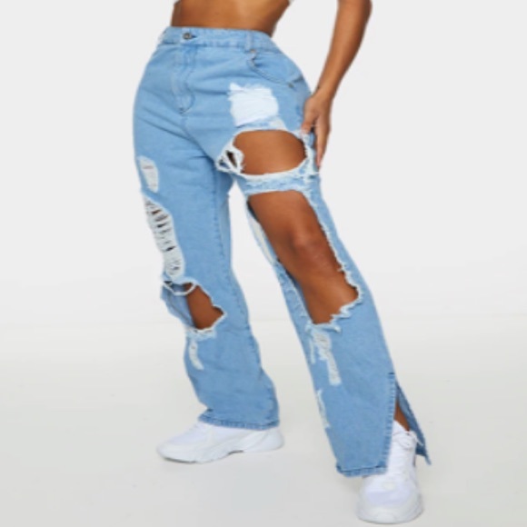 Light wash ripped jeans - Picture 2 of 2